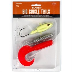 Fladen Big Single Tail 60 g - Red/silver