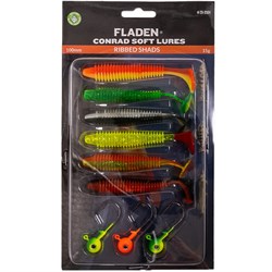 Fladen Conrad Softlures ribbed shad box