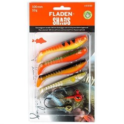 Fladen Shads paket 10 cm/10 g - Orange