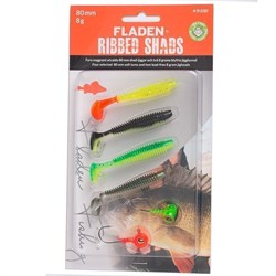 Fladen Jiggsortering Ribbed Shad 8 gr / 8 cm