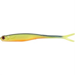 Fladen Twin tail shad Grön gul orange 8 gr / 12,5 cm