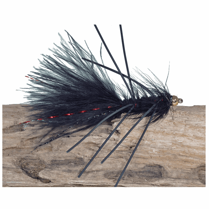 A.Jensen BH Rubber Leg Wooly Bugger - Black