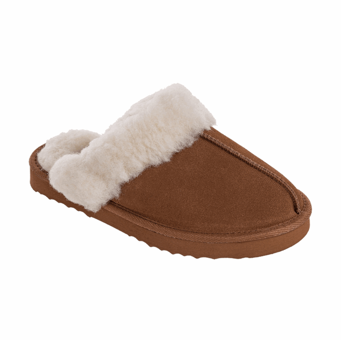 MOLS Tamara Warm Leather slipper Lady - light Gray