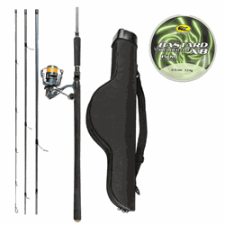 IFISH Helags Combo Travel 8 fod 5/25 gr med påspolad flätlina 